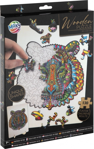 Puzzle contur Moxy tigru 130 piese