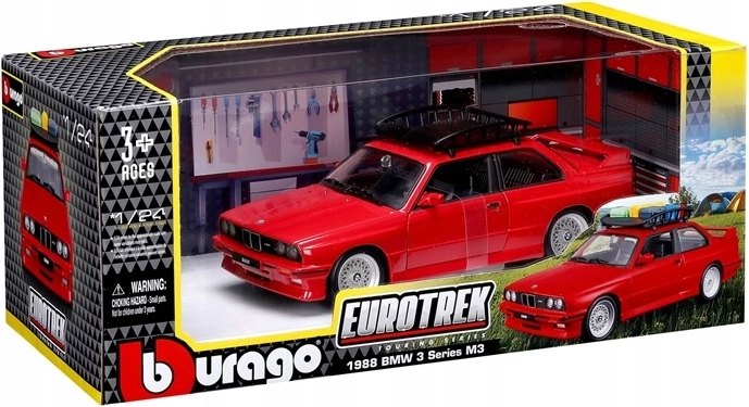 Bburago BMW M3 Touring 1988 la scara 1:24, roșu