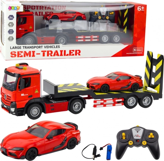 Mașină de curse cu camionelă telecomandată roșie 1:16