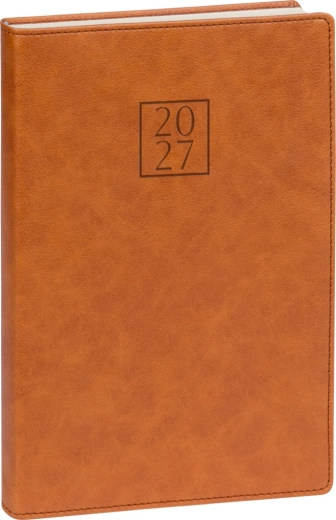 Notique agendă zilnică Prestigio 2027, maro, 15 × 21 cm