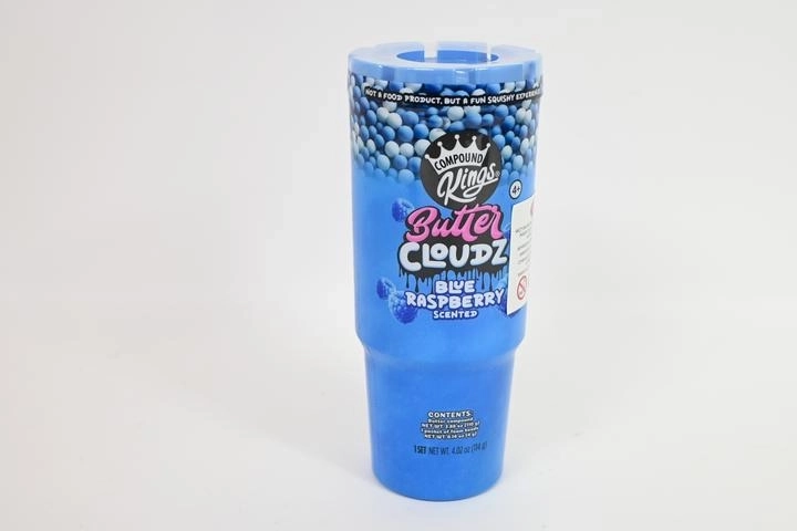Wecool Butter Cloudz plastilină parfumată cu biluțe din spumă, zmeură albastră