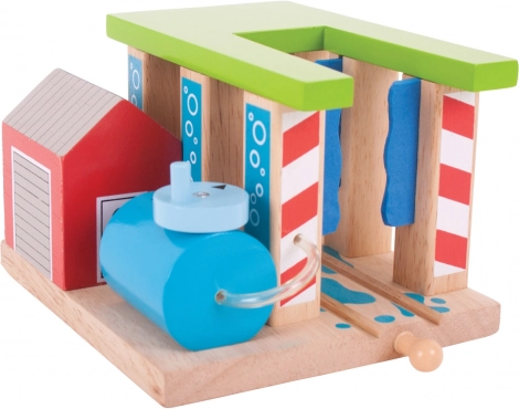 Bigjigs Rail spălătorie pentru trenuri din lemn