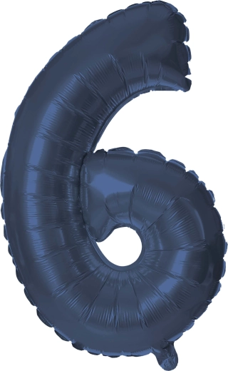 Balon din folie cifră 6, 30 cm, albastru TORO