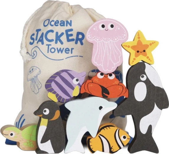 Figurine din lemn cu animale marine Le Toy Van