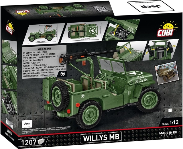 Jeep Willys MB iconic la scara 1:12