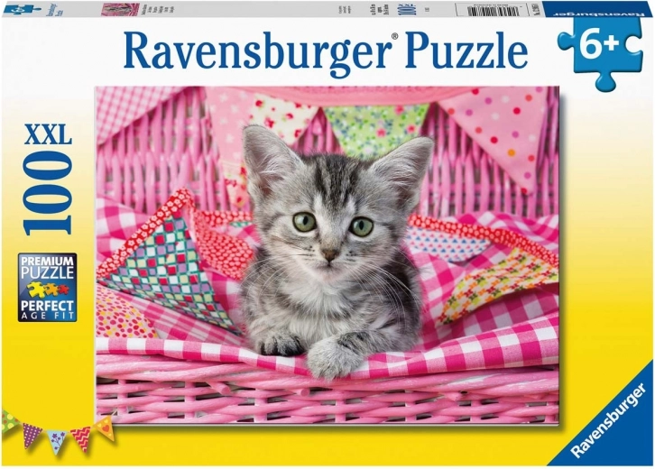 Puzzle 100 piese XXL Pisicuță adorabilă