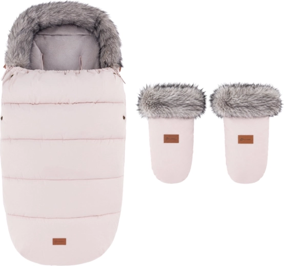 PETITE&MARS sac de iarnă Comfy 4v1 cu mănuși pentru cărucior Fjora Rose Petal