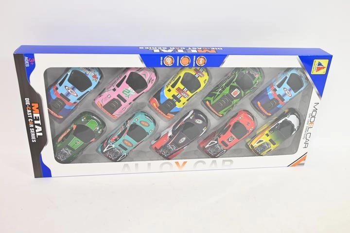 Set de mașinuțe metalice – 10 buc. în cutie