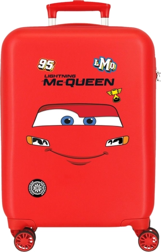 Troler pentru copii Cars Fulger McQueen, roșu, cu carcasă rigidă, 50 cm, 33 l
