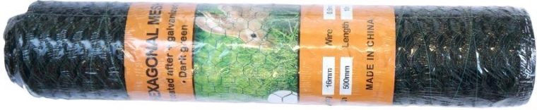 Plasă de iepuri zincată 13 mm, sârmă 0,9 mm, înălțime 50 cm, rolă 10 m