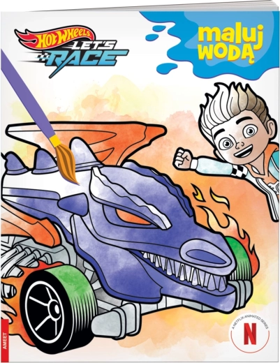 Hot Wheels pictură cu apă – carte de colorat pentru copii