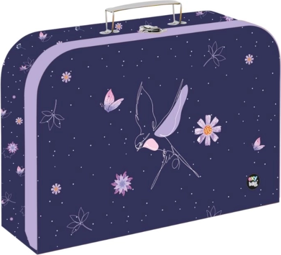 Geantă din carton laminat pentru copii Flowers 34 cm