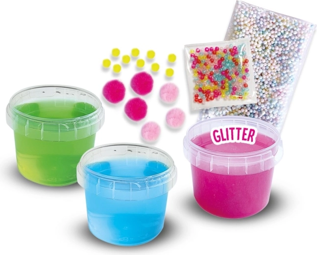Trei culori de slime pentru amestecare
