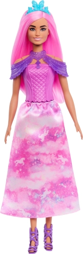 Păpușa Barbie cu păr roz