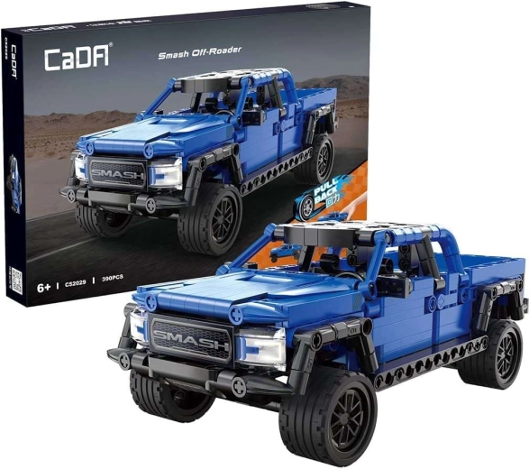 CaDA vehicul off-road albastru Smash Off-Roader cu mecanism pull-back