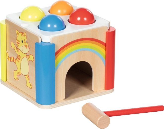 Cub din lemn de bătut „Rainbow” cu panouri laterale interschimbabile - 1 bucată