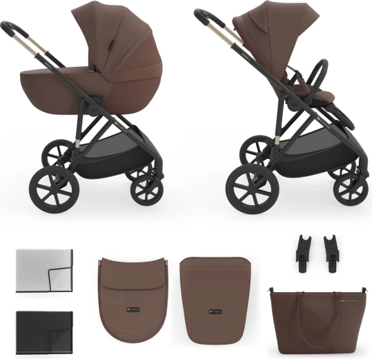 Cărucior combinat Kinderkraft 2 în 1 Prime 3 velvet mocca