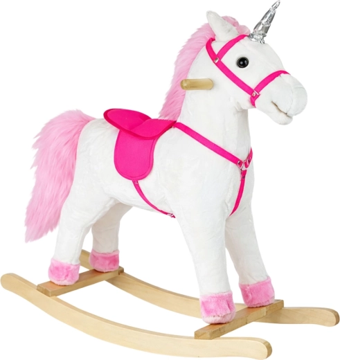 Unicorn interactiv balansoar cu sunete și coadă mobilă, 74 cm