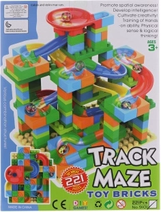 Pistă de bile – set de construcție 221 piese