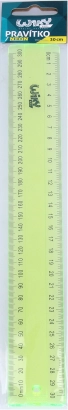 Riglă neon transparentă 30 cm