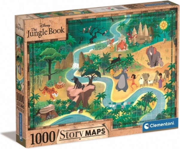 Puzzle Story Maps: Cartea Junglei - 1000 de piese