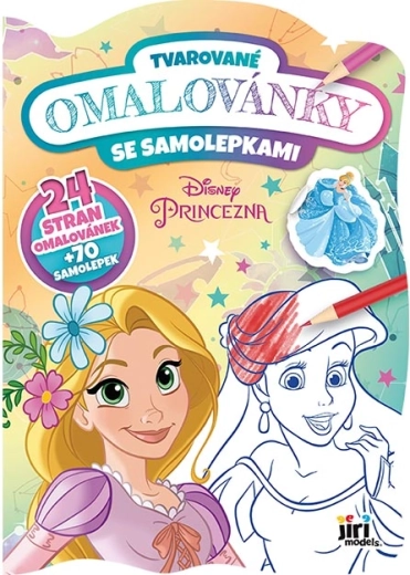 Caiet de colorat decupat Disney Prințese