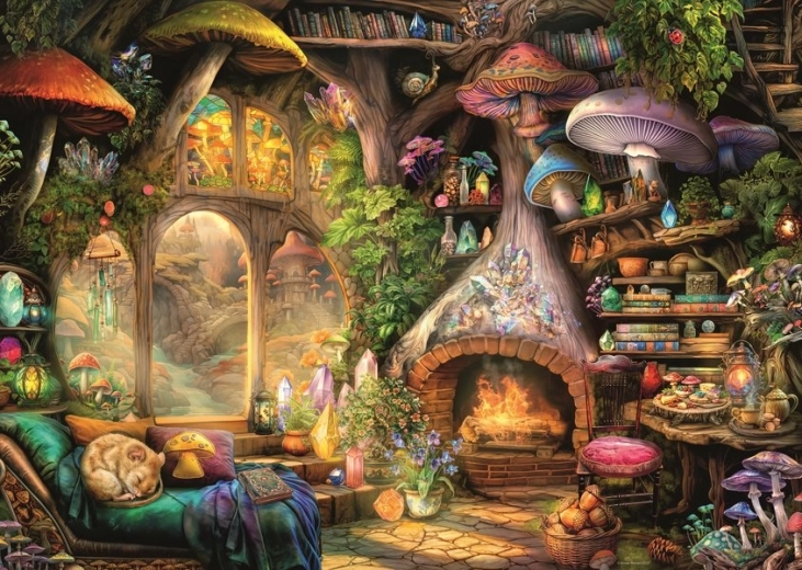 Puzzle Ravensburger Căsuța-ciupercă 1000 piese