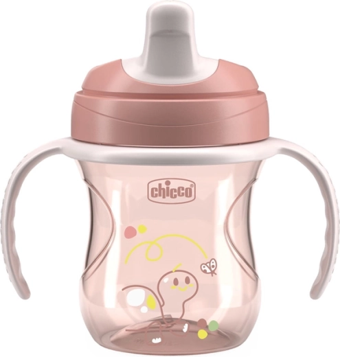 Chicco cană de antrenament cu mânere roz 6 luni+