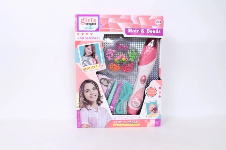 Set împletit părul – kit de frumusețe cu mărgele pentru păr