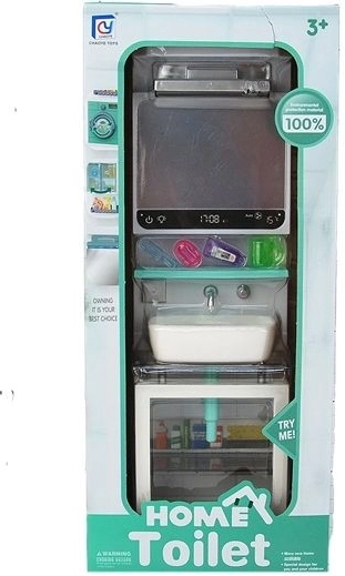 Set de mobilier de baie pentru copii, cu baterii, în cutie