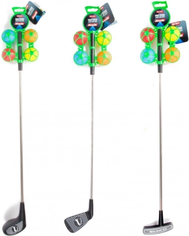 Set de golf pentru copii – crosă și mingi (mix de culori)
