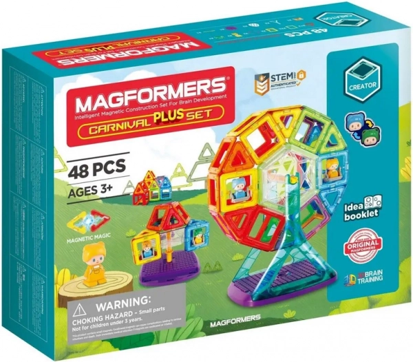 magformers carnival plus set de construcție 48 piese