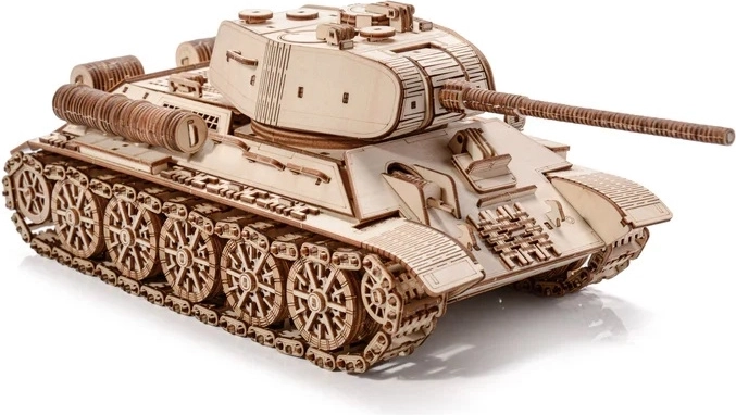 Model realist din lemn al tancului T-34-85