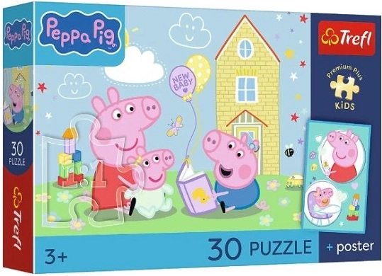 Puzzle pentru copii Premium Plus Kids Purcelușa Peppa – Peppa are un plan (30 de piese)