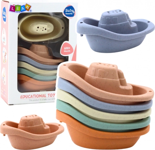 Set de bărcuțe pastelate pentru baie pentru copii
