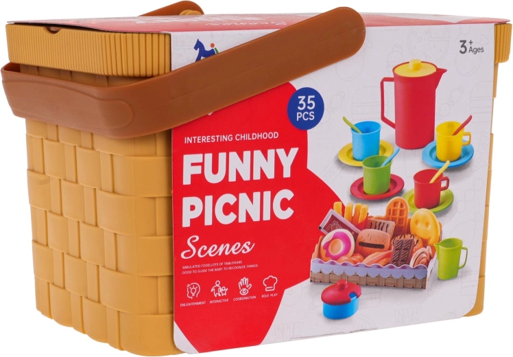 Coș de picnic pentru copii – 35 de piese