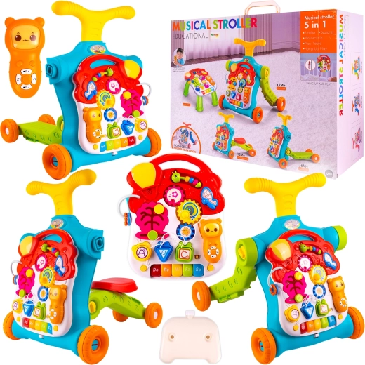 Premergător, panou de joacă și măsuță 5‑în‑1 cu rezervor de apă