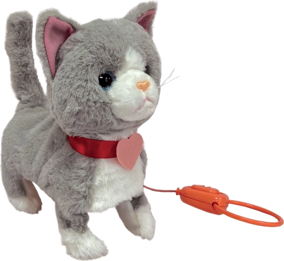 Pisicuța de pluș Mili cu lesă