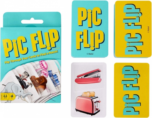 joc logic de cărți pic flip pro copii 7+ – asocieri și căutare rapidă de perechi