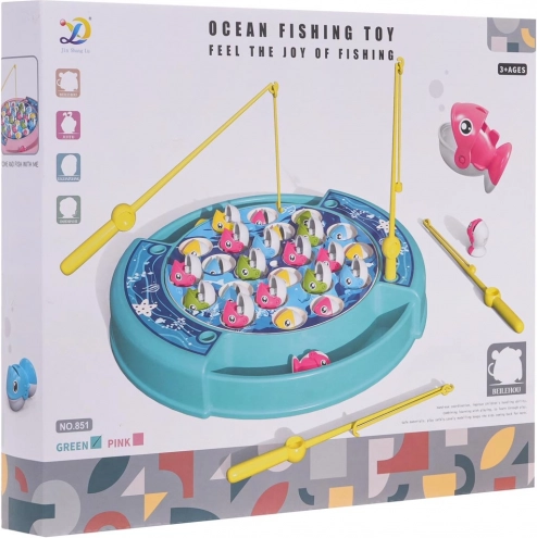 Joc muzical magnetic de pescuit – albastru