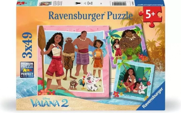 Puzzle Vaiana 2, 3x49 piese