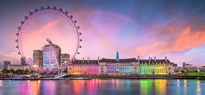 Puzzle panoramic Londra colorată