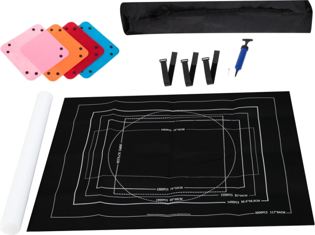 covoraș rulabil din fetru pentru puzzle 1500–3000 piese cu tub și accesorii