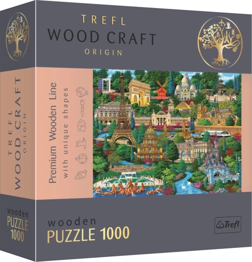 Puzzle din lemn TREFL Locuri faimoase din Franța 1000 de piese