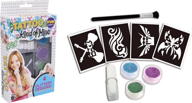 Set de tatuaje sclipitoare pentru fete