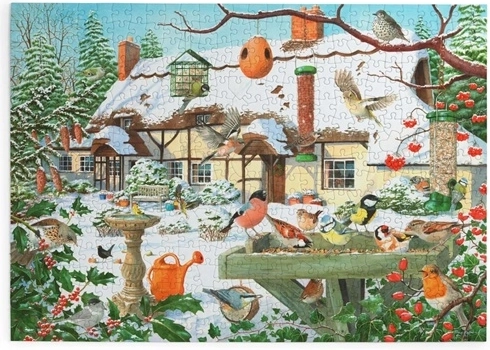 House of Puzzles Hrănirea păsărelelor iarna – puzzle cu 500 de piese mari