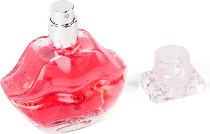 Flacon iconic în formă de buze