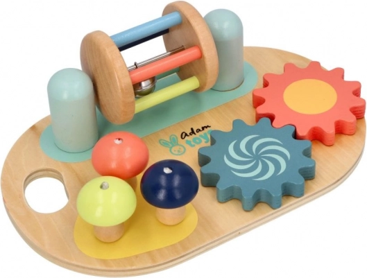 Placă activă senzorială din lemn Adam Toys