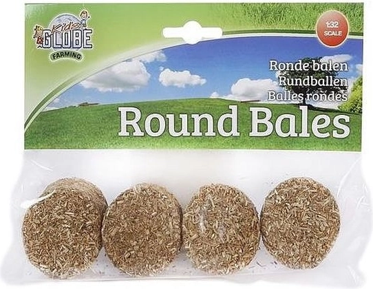 Set de baloți rotunzi de paie 1:32 (4 buc.)