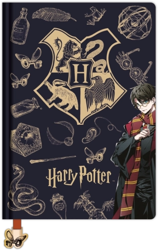 Harry Potter caiet dictando A5 Navy & Gold